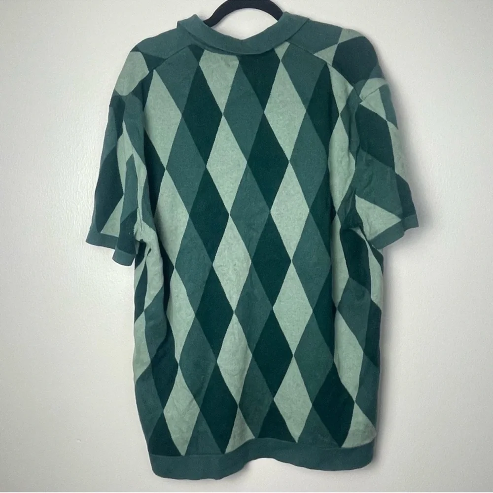 Abercrombie & Fitch Argyle Johnny Collar Sweater Polo - Picture 4 of 4